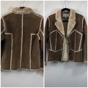 Wilsons Leather Suede Faux Fur Jacket Yellowstone Dutton Ranch Montana Small